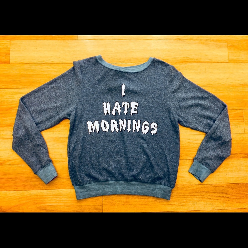 WILDFOX 💙 ( XS ) I Hate Mornings BLUE 💙